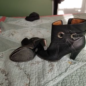 Leather booties